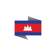 Illustration of Cambodia flag Template