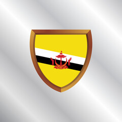 Fototapeta premium Illustration of Brunei flag Template
