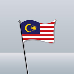 Illustration of Malaysia flag Template