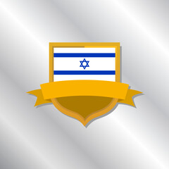 Illustration of Israel flag Template