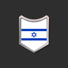 Illustration of Israel flag Template