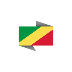 Illustration of Congo flag Template