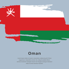 Illustration of Oman flag Template