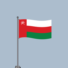 Illustration of Oman flag Template