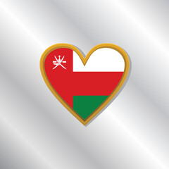 Illustration of Oman flag Template