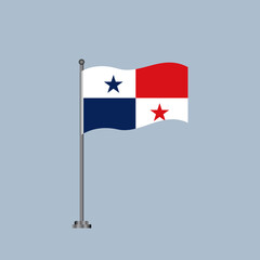 Illustration of Panama flag Template