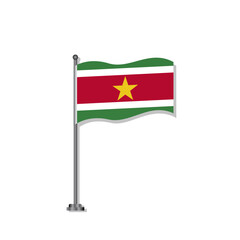 Illustration of Suriname flag Template