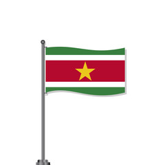 Illustration of Suriname flag Template