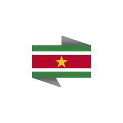 Illustration of Suriname flag Template