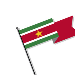 Illustration of Suriname flag Template