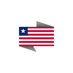 Illustration of Liberia flag Template