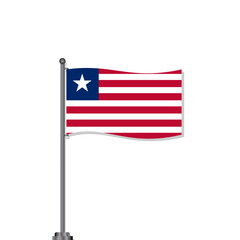 Illustration of Liberia flag Template