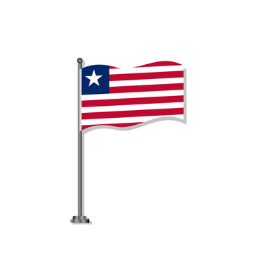 Illustration of Liberia flag Template