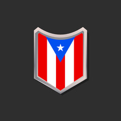 Illustration of Puerto Rico flag Template