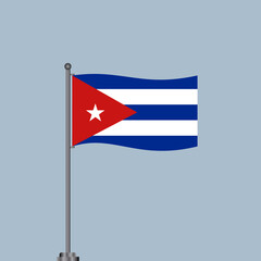 Illustration of Cuba flag Template