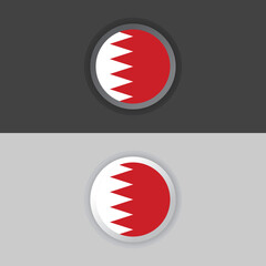 Illustration of Bahrain flag Template