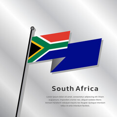 Illustration of South Africa flag Template