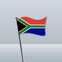 Illustration of South Africa flag Template