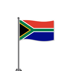 Illustration of South Africa flag Template