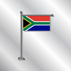 Illustration of South Africa flag Template