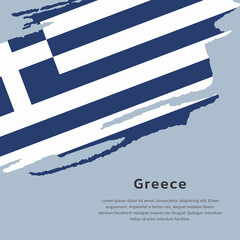 Obraz premium Illustration of Greece flag Template