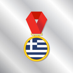 Illustration of Greece flag Template