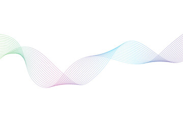 Modern colorful wavy line background Design. Multicolor wave curve abstract background for business, landing page, flyers, website, banner and presentation
