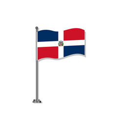 Illustration of Dominican Republic flag Template