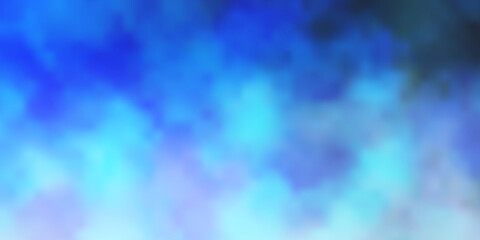 Light BLUE vector pattern with clouds.