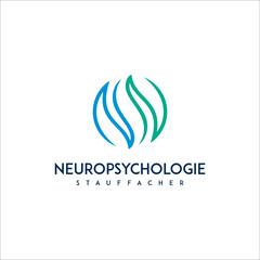 neuropsychology health logo template vector