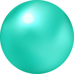 3D realistic Chiristmas ornament turquoise decoration ball