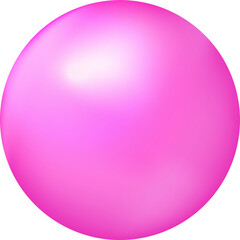 3D realistic Chiristmas ornament pink decoration ball