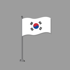 Illustration of South Korea flag Template