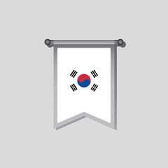 Illustration of South Korea flag Template