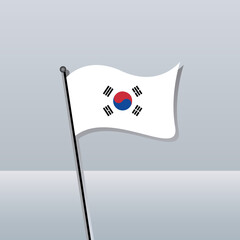 Illustration of South Korea flag Template