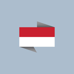 Illustration of Indonesia flag Template