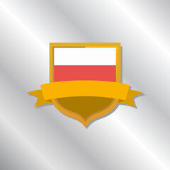 Illustration of Poland flag Template