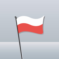 Illustration of Poland flag Template