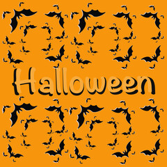 halloween pattern with pumpkins