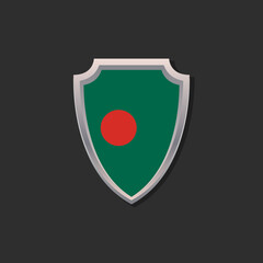 Illustration of Bangladesh flag Template
