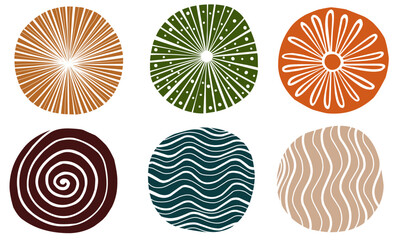 set of circle abstract element