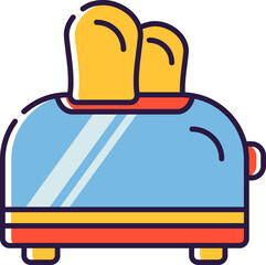 kitchen appliances flat lineal icon