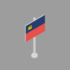 Illustration of Liechtenstein flag Template