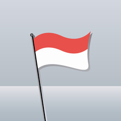 Illustration of Monaco flag Template