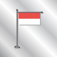Illustration of Monaco flag Template