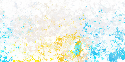 Light blue, yellow vector texture with random triangles.