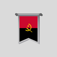 Illustration of Angola flag Template