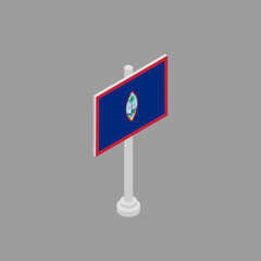 Illustration of Guam flag Template