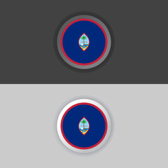 Illustration of Guam flag Template