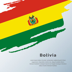 Illustration of Bolivia flag Template